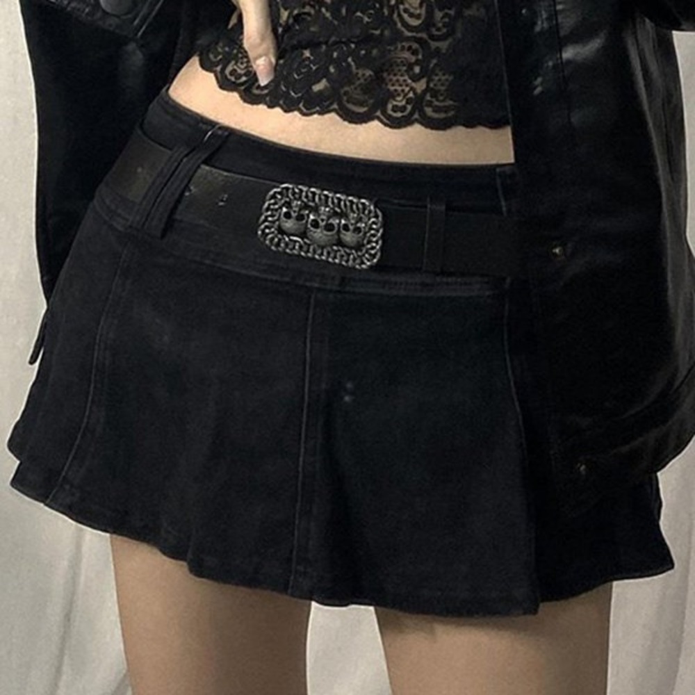 Black Mini Skirt with Shorts